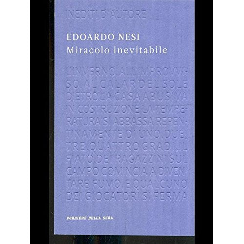 Book - INEVITABLE MIRACLE - EDOARDO NESI