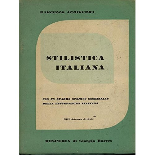 Book - Italian stylistics - Marcello Aurigemma