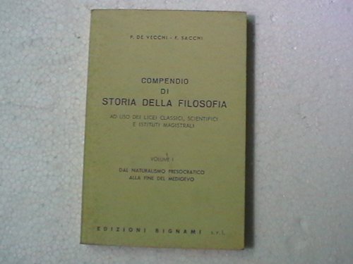 Libro - Compendio di storia della filosofia - P.De Vecchi