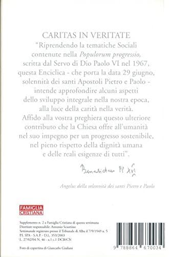 Libro - Caritas in veritate - Benedetto XVI (Joseph Ratzinge - Benedetto XVI (Joseph Ratzinger)