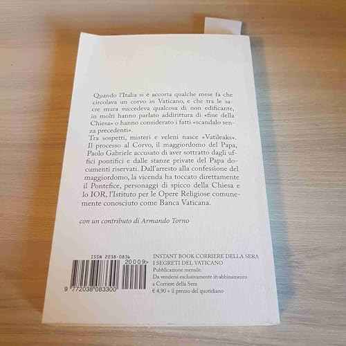 Libro - I SEGRETI DEL VATICANO - CALABRO', VECCHI - CORRIERE DELLA SERA - 2012 - ALBERTI BUZZI GRASSO