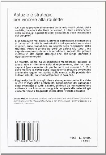 Libro - Astuzie e strategie per vincere alla roulette - Medail, Enrico