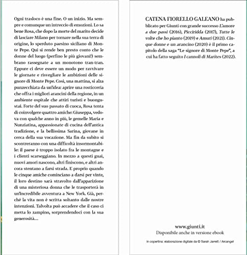 Libro - Cinque donne e un arancino: Le signore di Monte Pepe - Fiorello Galeano, Catena
