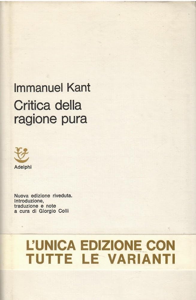 Libro - Critica della ragione pura - Kant, Immanuel
