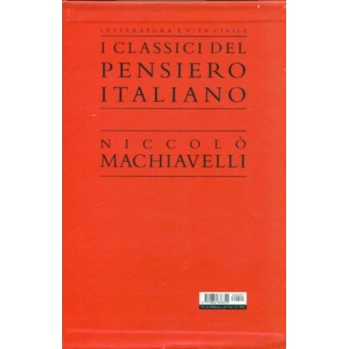 Libro - I classici del pensiero italiano - Ni - Machiavelli Niccolo'
