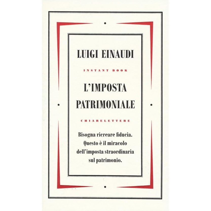 Libro - L'imposta patrimoniale - Einaudi, Luigi