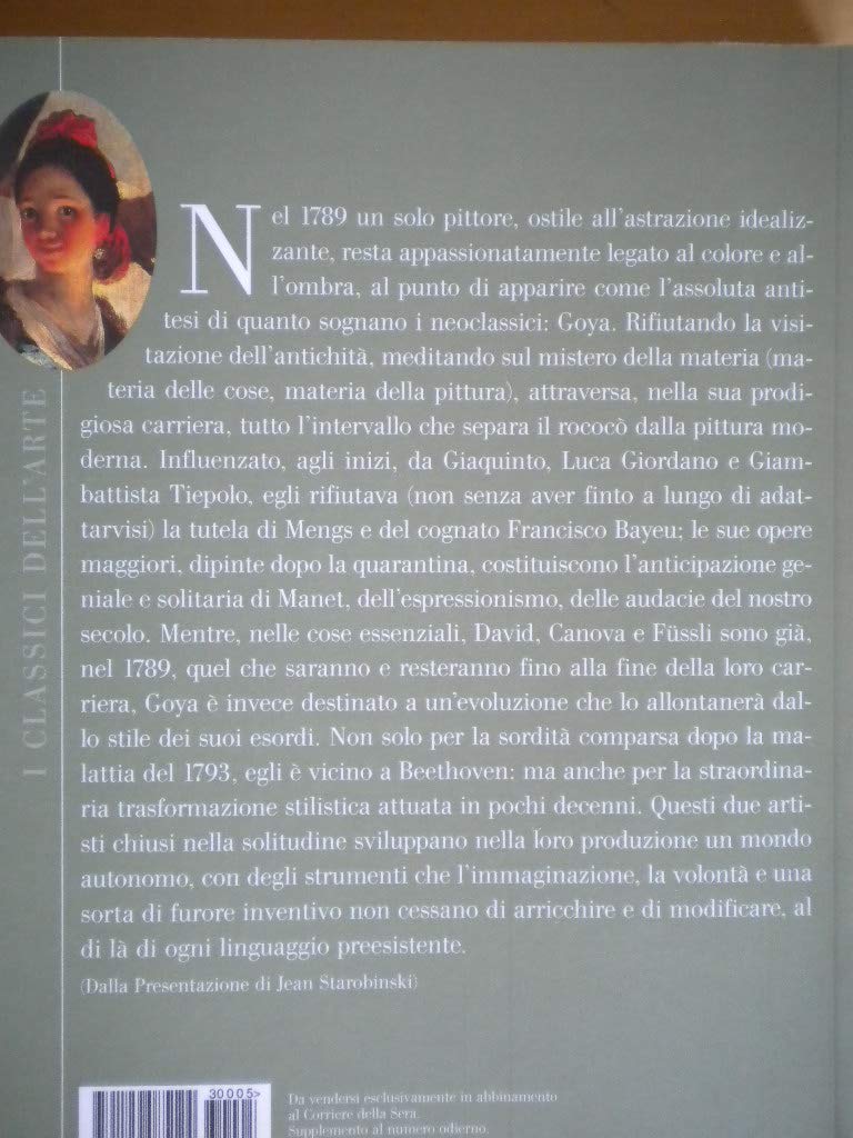 Libro - L- I CLASSICI DELL'ARTE N.5 GOYA - RIZZOLI SKIRA COR - Presentazione di Jean Starobinski