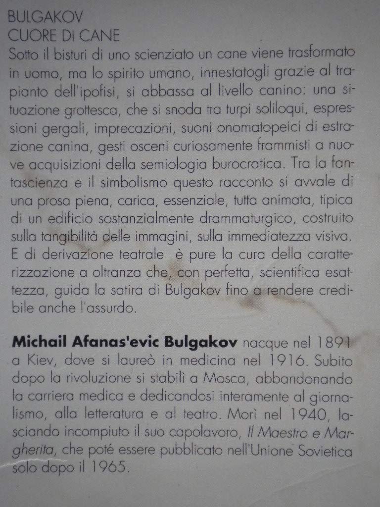 Libro - Cuore di cane - Bulgakov, Michail