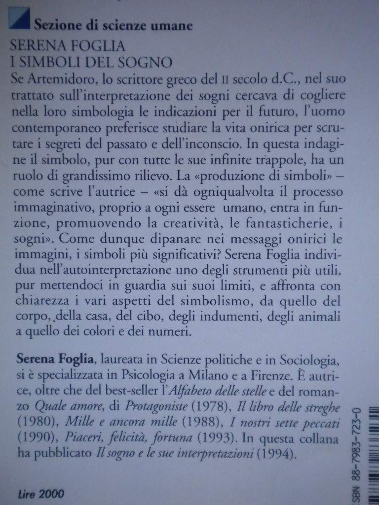 Libro - I simboli del sogno - Foglia, Serena