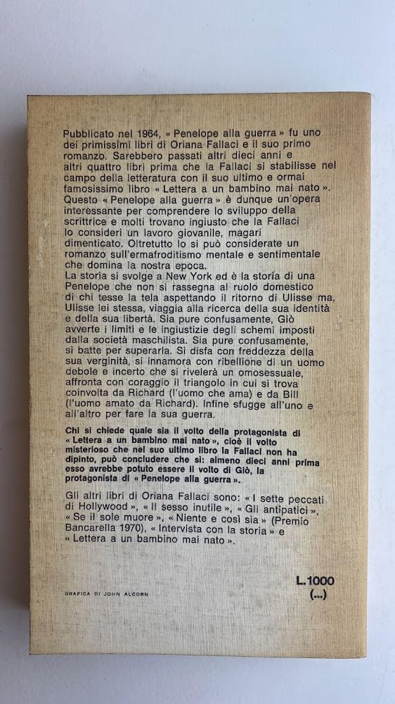 Libro - Penelope alla guerra. Introduzione di Michele Prisco. - FALLACI Oriana -