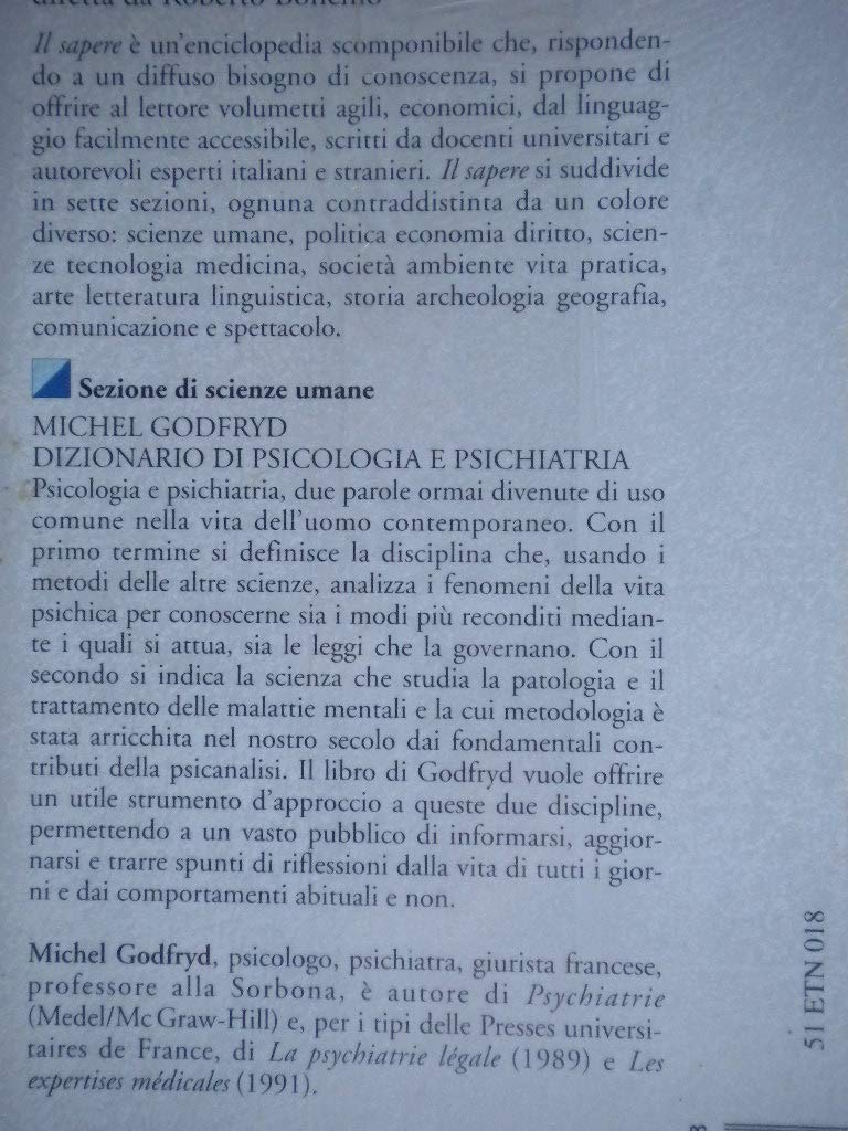 Dizionario di psicologia e psichiatria