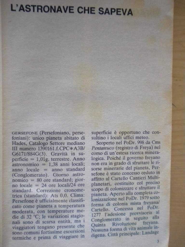 Libro - L’astronave che sapeva - Urania N’ 1254 1995