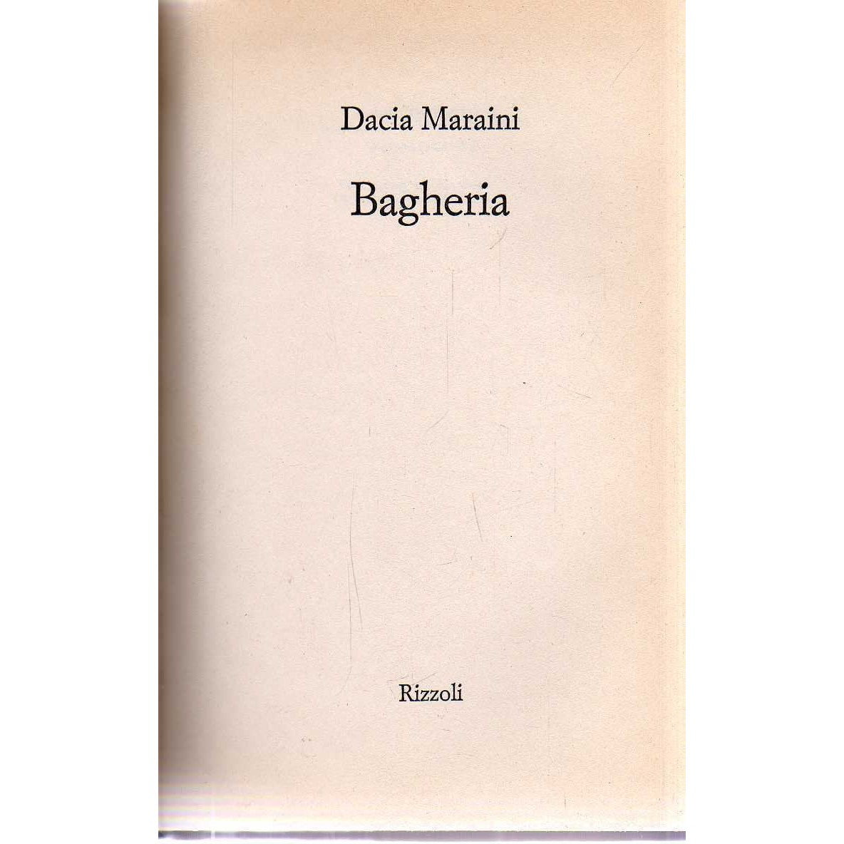 Libro - Bagheria Dacia Maraini Rizzoli II ed 1993