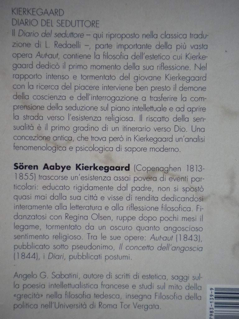 Libro - Diario del seduttore - Kierkegaard, Søren