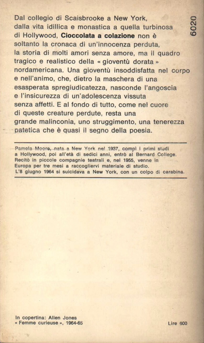 L- CIOCCOLATA A COLAZIONE - PAMELA MOORE - MONDADORI - OSCAR -- 1970 - B- ZCS259