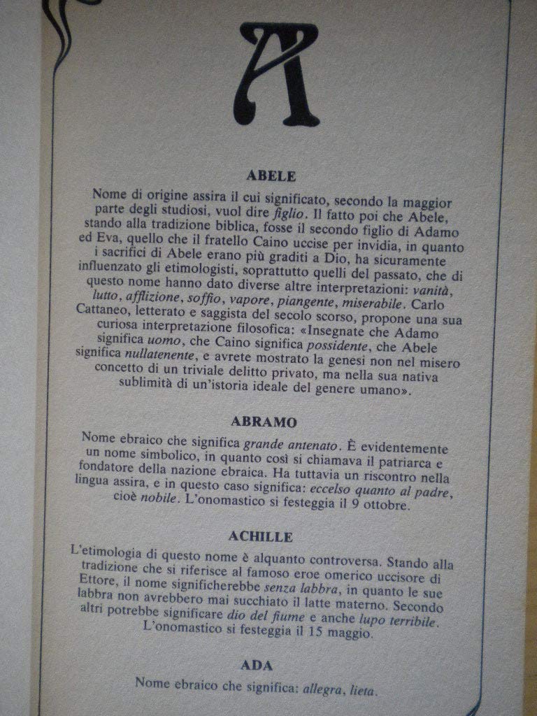 Come ti chiami?