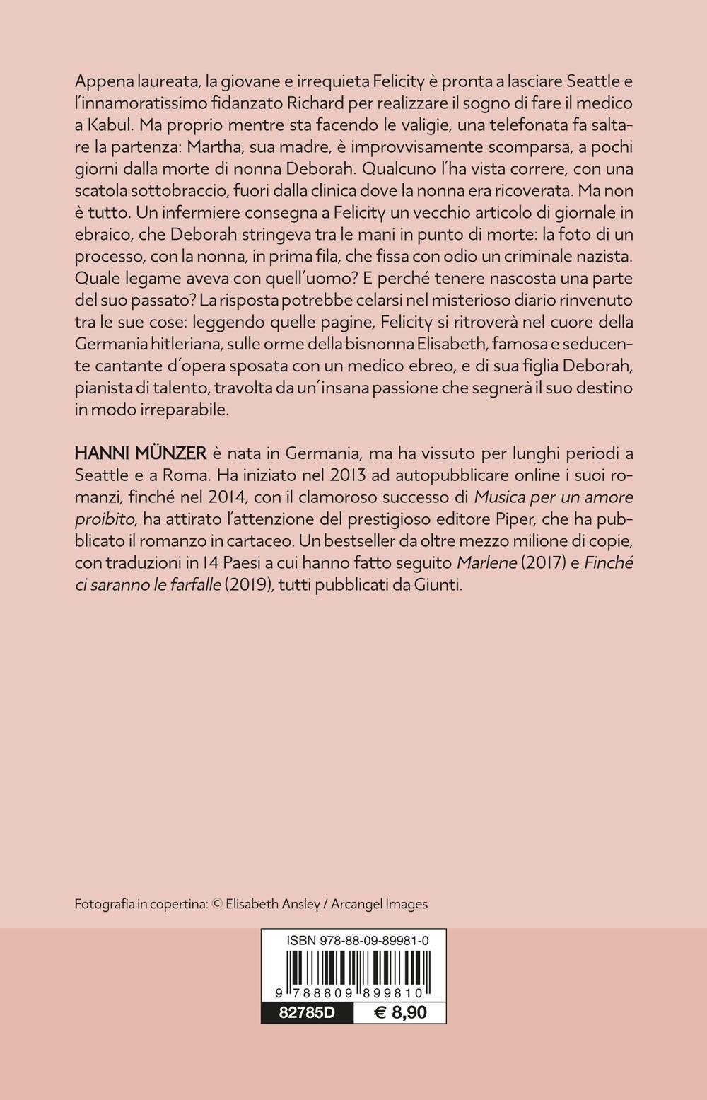 Libro - Musica per un amore proibito - Münzer, Hanni
