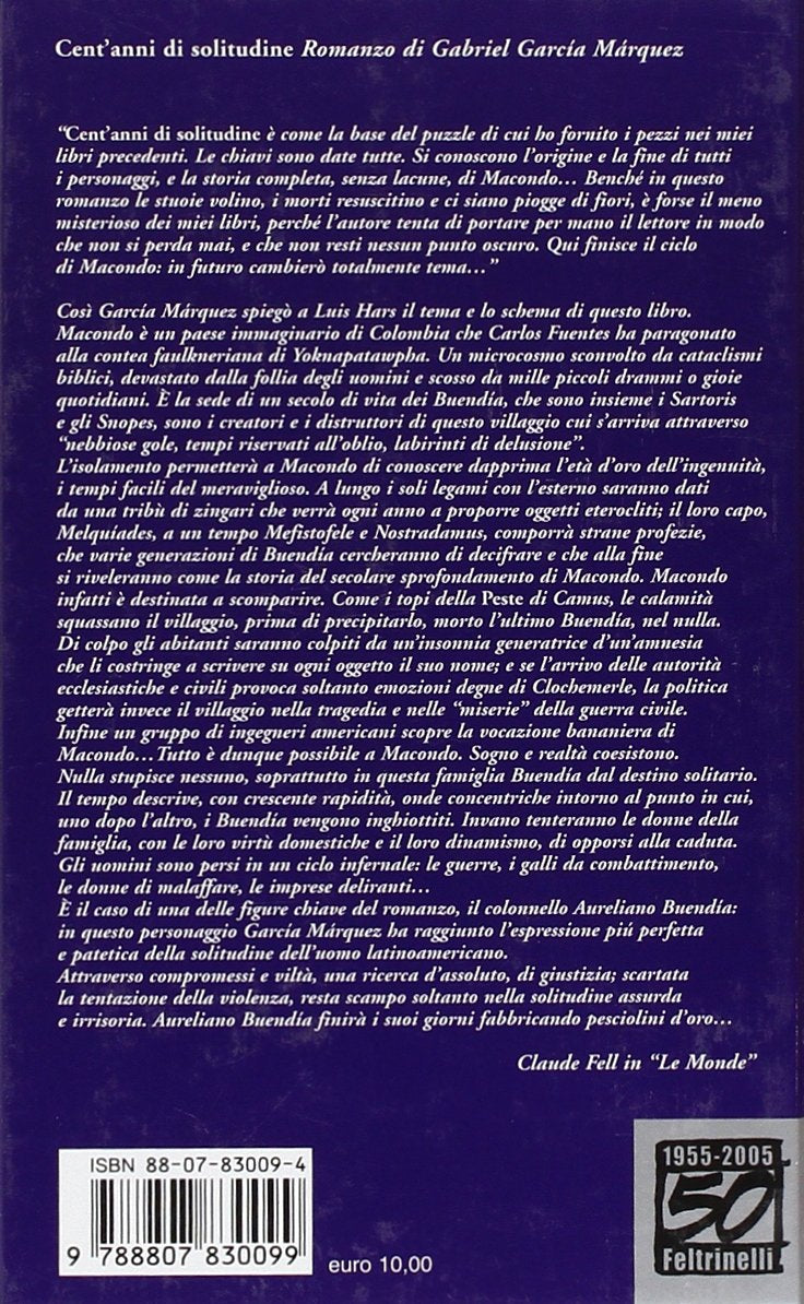 Libro - Cent'anni di solitudine Ediz speci - García Márquez, Gabriel