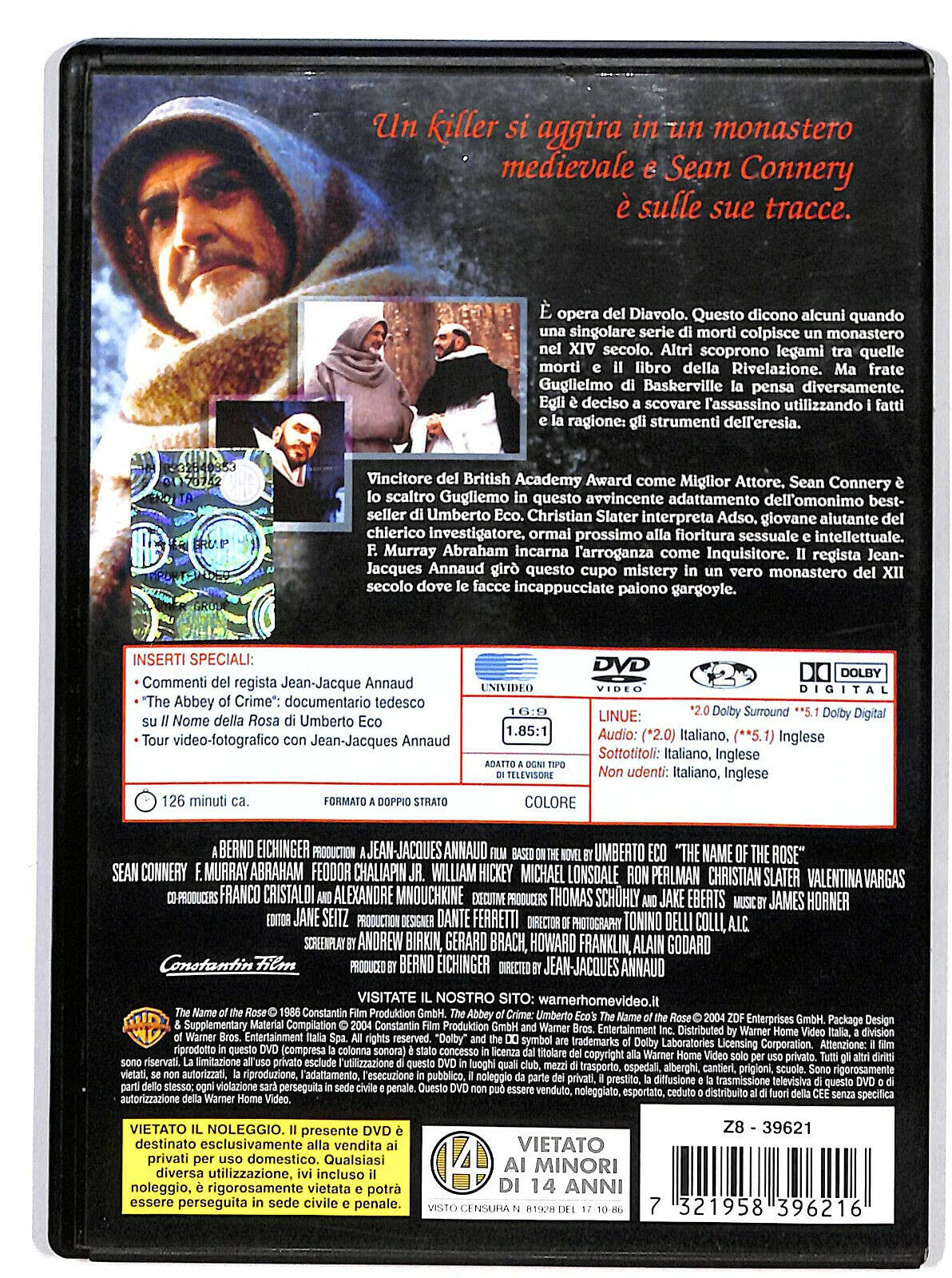 Il Nome Della Rosa (Special Edition) (2 Dvd)