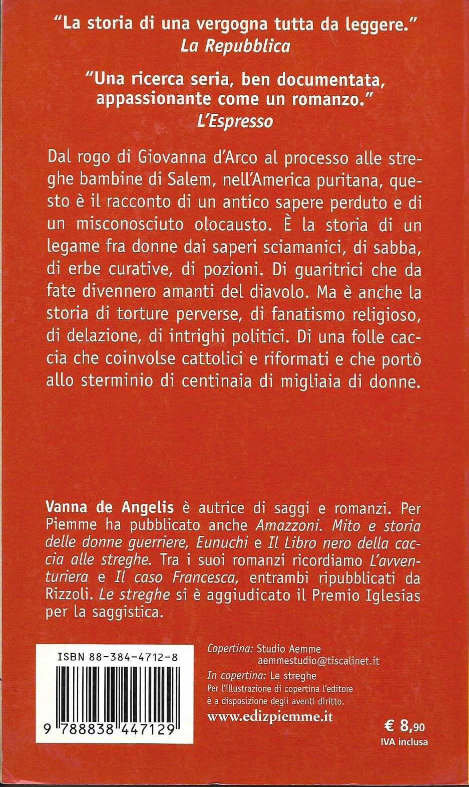Libro - Le streghe - De Angelis, Vanna