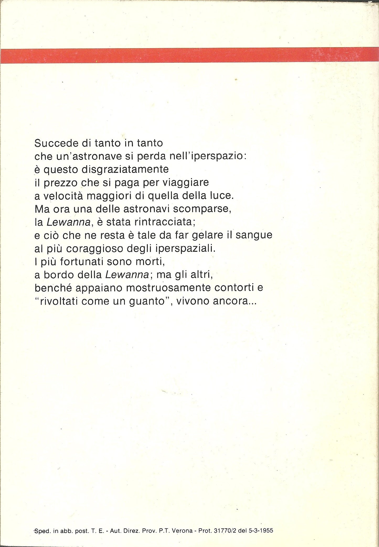Libro - Terrore nell'iperspazio (Urania N. 1004) - E. C. Tubb