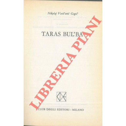 Libro - Taras Bul'ba - Nikolaj, Vasil'Evic Gogol