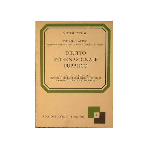 Libro - Diritto internazionale pubblico [Copertina - Ballarino, Tito