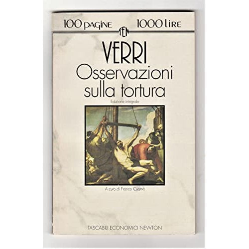 Libro - Osservazioni sulla tortura 100 pagine 1000 l - Pietro, Verri