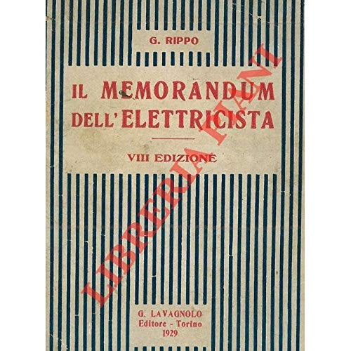 Libro - Il memorandum dell'elettricista - RIPPO Giosué -