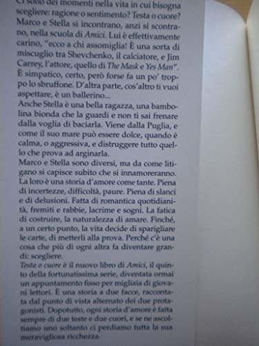 Book - head or heart. The novel of «Amici» - Zanforlin, Luca