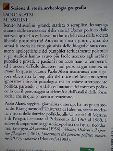 Book - Mussolini - Alatri, Paolo