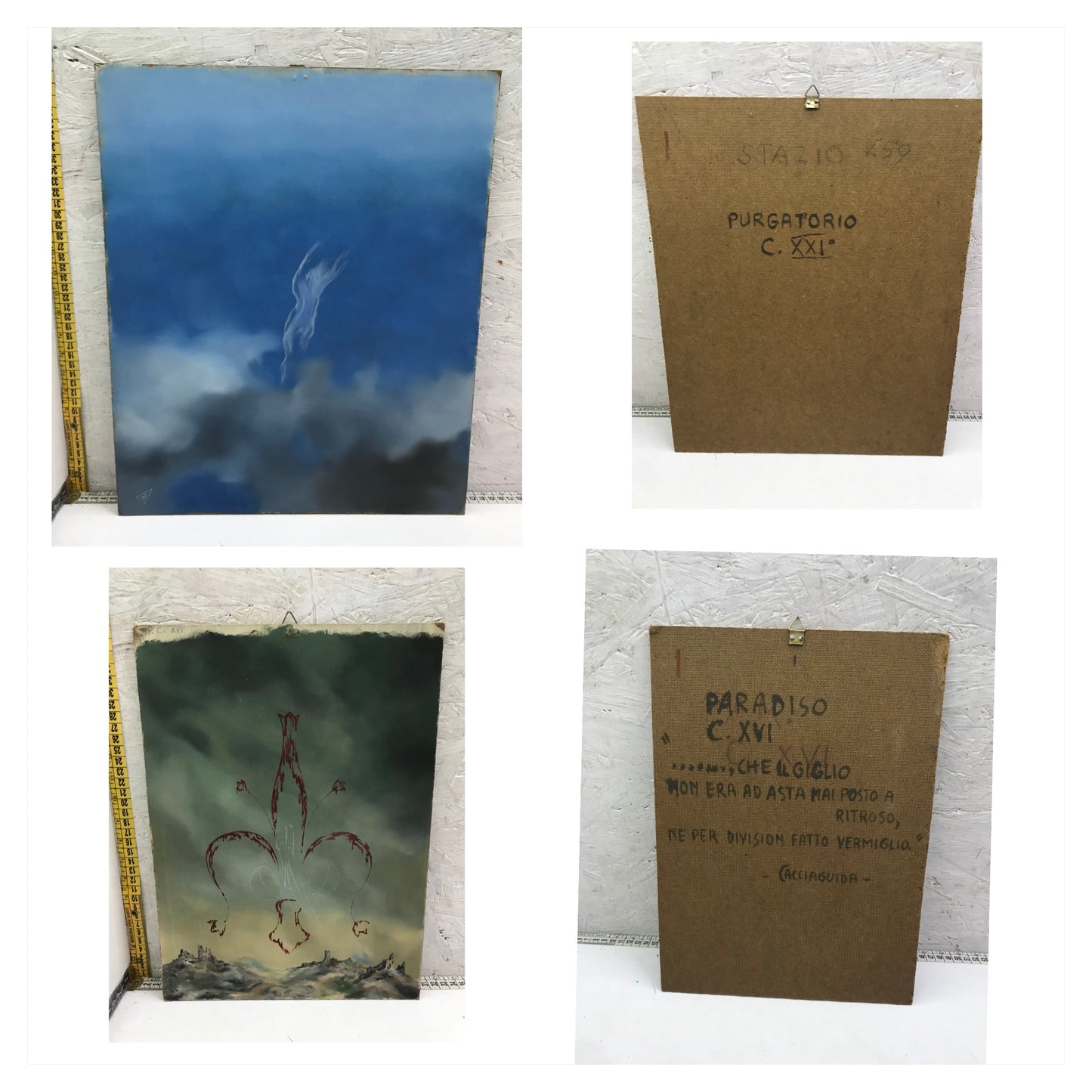 Lot of paintings ALBERTO TREVISAN illustration Divine Comedy Paradise 19 plates