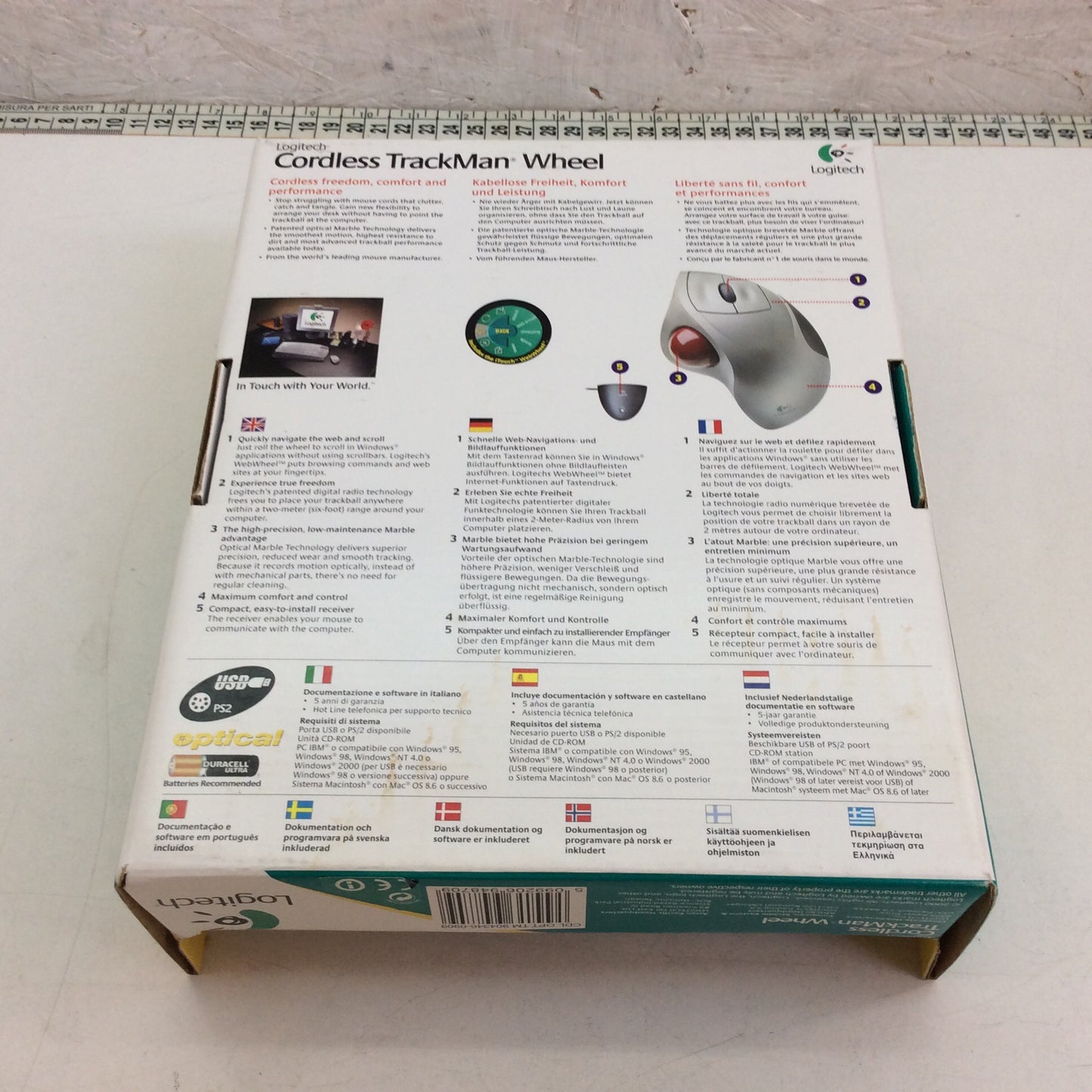 Logitech Trackman Wheel Cordless Optical Mouse