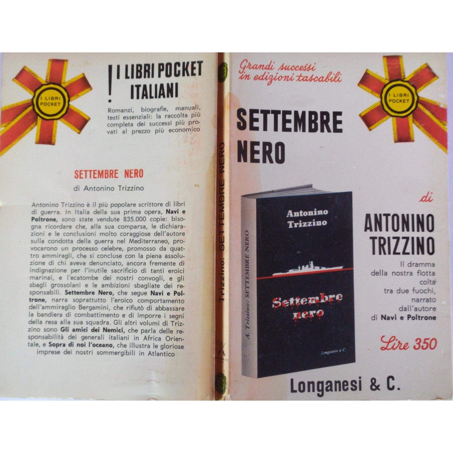 Libro - Antonino Trizzino: Settembre Nero ed Longanesi Tascabili A70