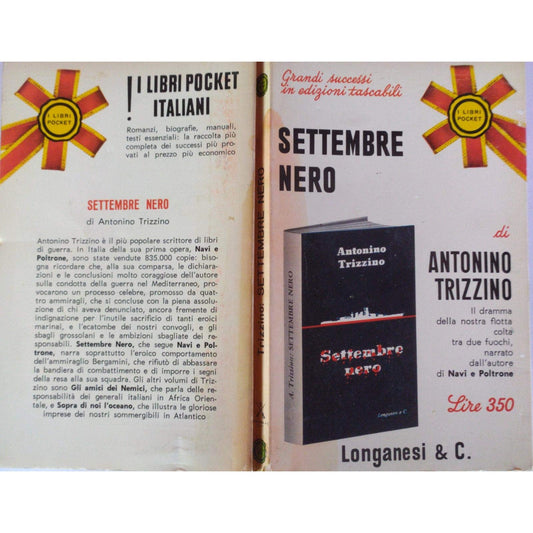 Libro - Antonino Trizzino: Settembre Nero ed Longanesi Tascabili A70