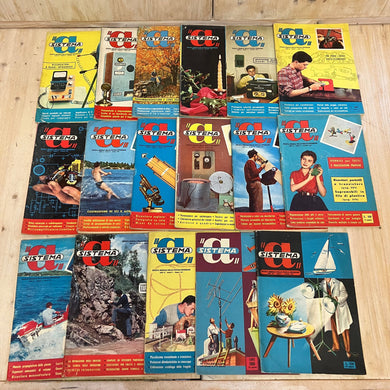 Lotto riviste ELETTRONICA SISTEMA A alfa radioamatori anni 1956-1958 17 pezzi