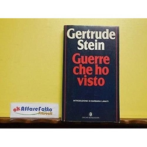 ART 9.565 LIBRO GUERRE CHE HO VISTO DI GERTRUDE STEIN 1980