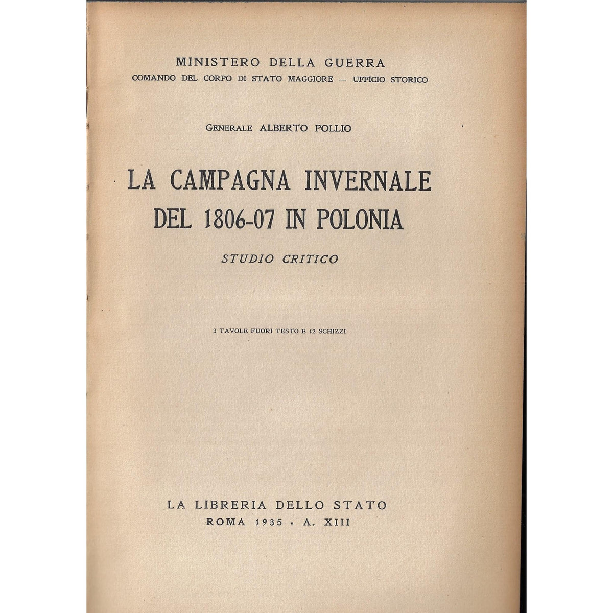 Libro - La campagna invernale del 1806-07 in Polonia studio - Pollio