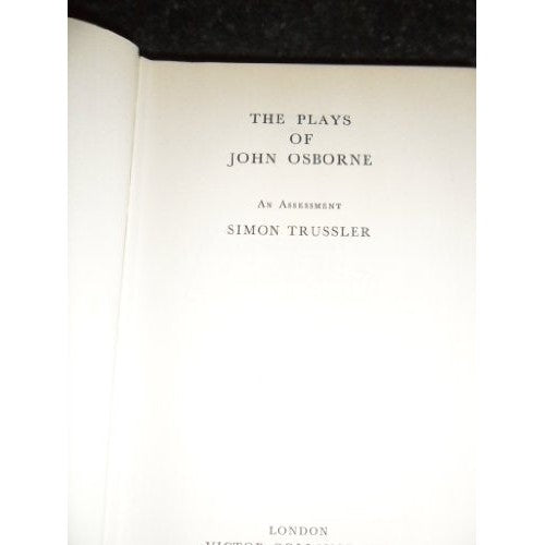 Book - Plays of John Osborne: An Assessment - Trussler, Simon