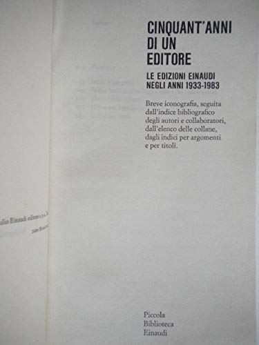 Libro - CINQUANT'ANNI DI UN EDITORE - aa.vv.