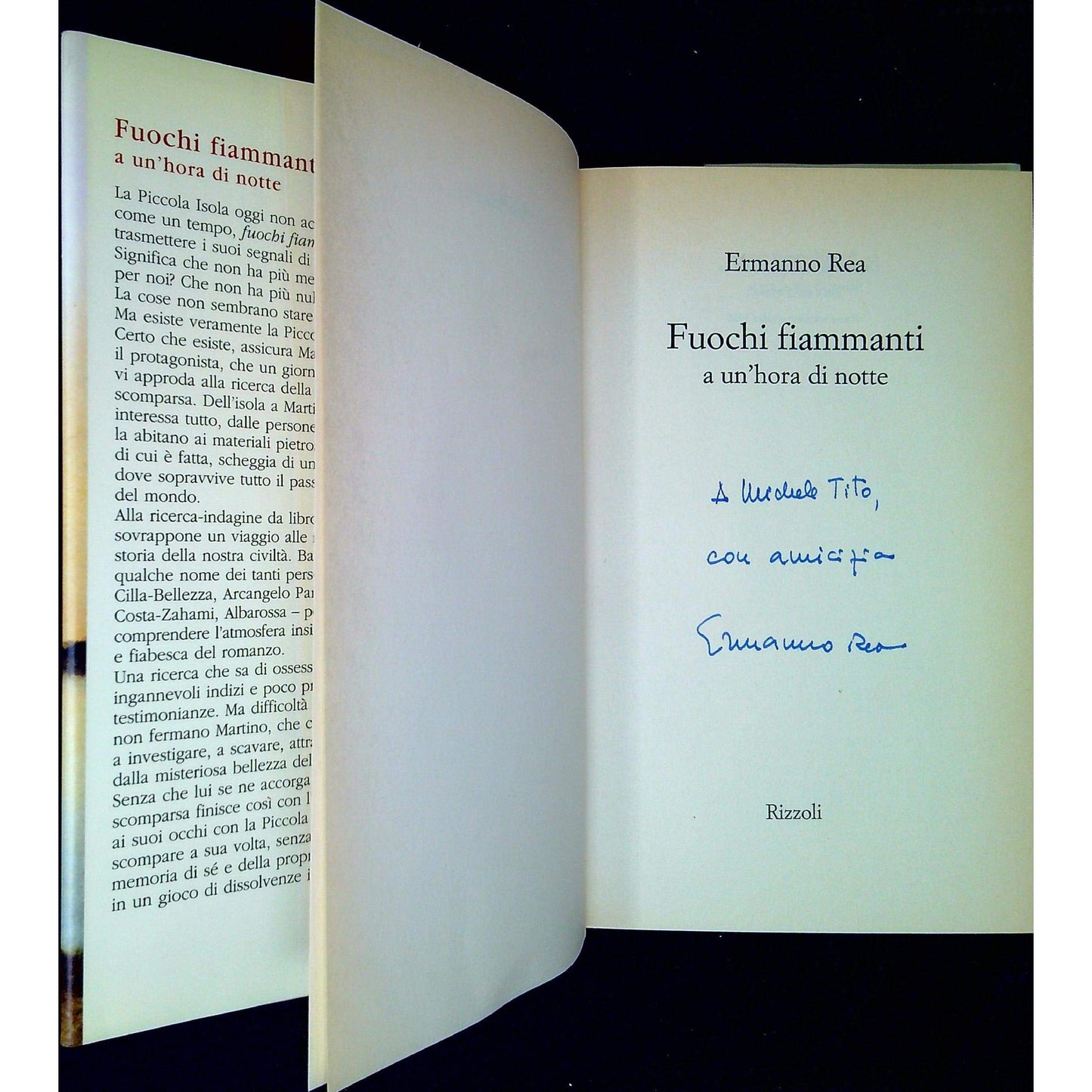 Libro - Fuochi fiammanti a un'hora di notte - Rea, Ermanno
