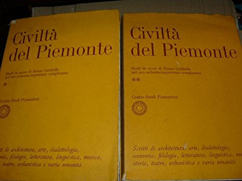 Libro - Civiltà del Piemonte Studi in onore  - CLivio G., Massano R.