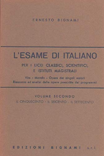 Libro - L'esame di italiano - Ernesto Bignami