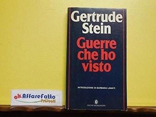 Libro - ART 9.565 LIBRO GUERRE CHE HO VISTO DI GERTRUDE STEIN 1980 - stein
