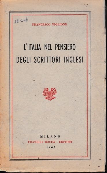 Libro - L'Italia nel pensiero degli scrittori inglesi