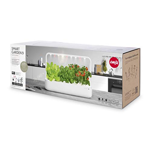 Emsa Click & Grow - Kit per Creare Un Mini Giardino in casa, Bianco, 62,5 x 21,5