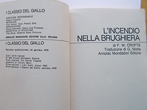 Libro - L'incendio nella brughiera - Freeman Wills Crofts