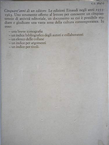 Libro - CINQUANT'ANNI DI UN EDITORE - aa.vv.