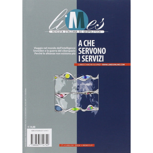 Libro - Limes Rivista italiana di geopolitica A che servono i serviz