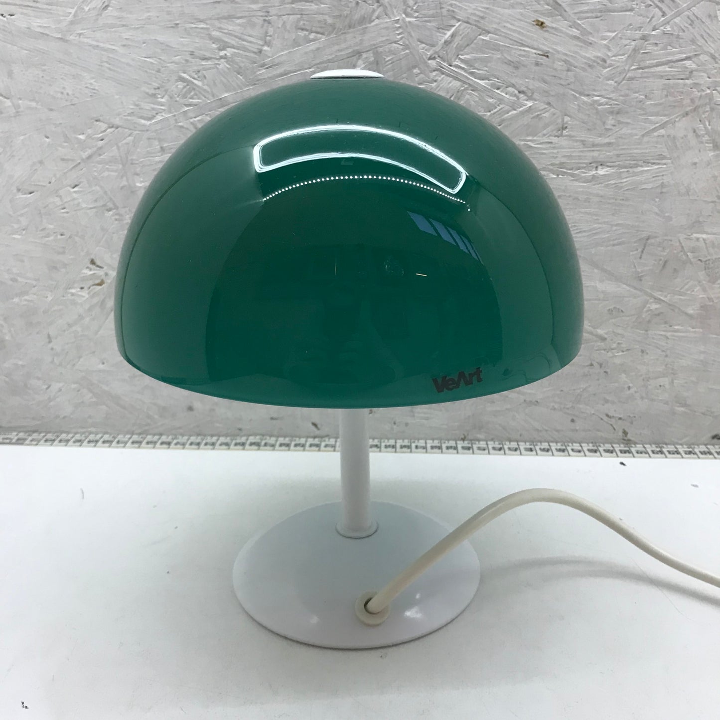 Lampada VEART vetro Murano anni 80 hand crafted bianco verde